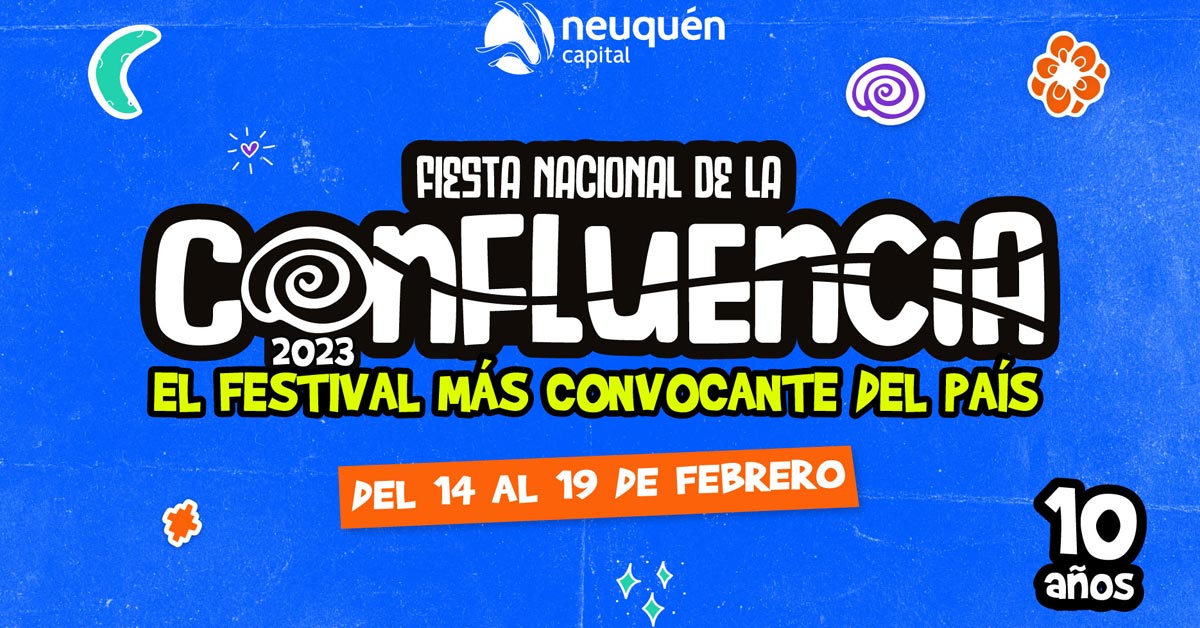 Arte oficial de la Fiesta de la Confluencia 2023
