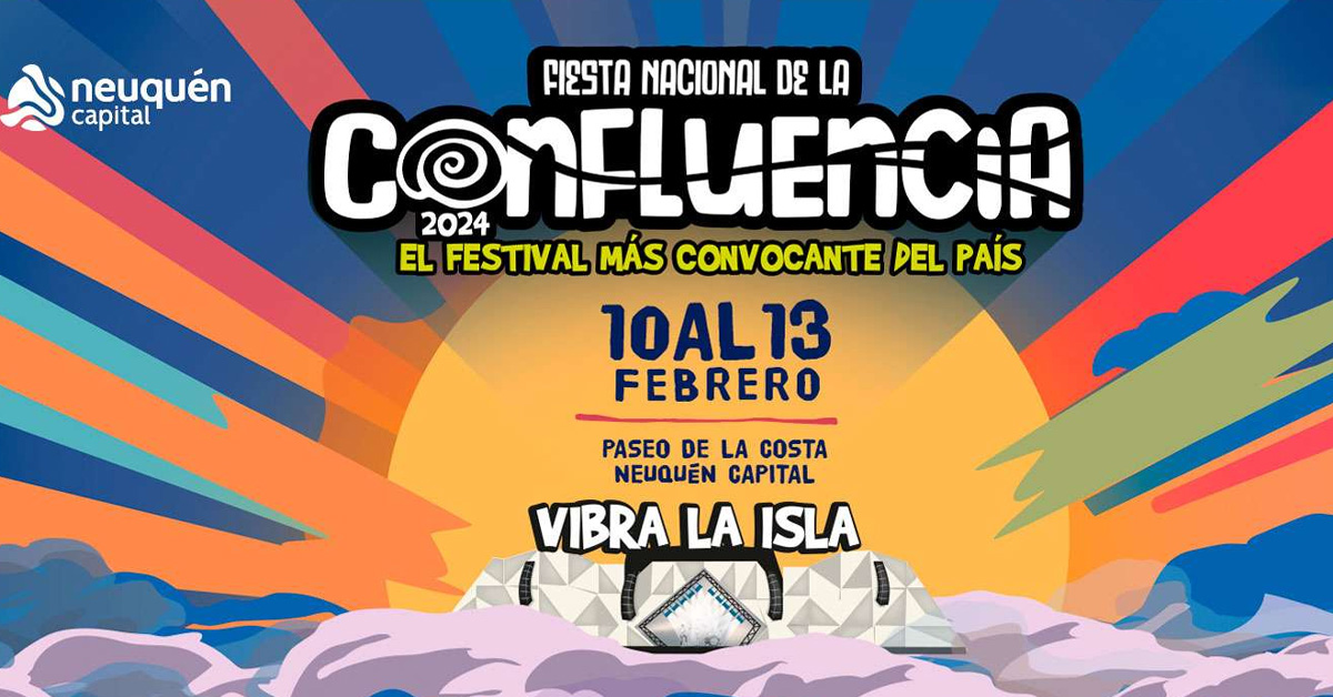 Arte oficial de la Fiesta de la Confluencia 2024