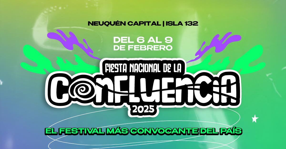 Arte oficial de la Fiesta de la Confluencia 2025