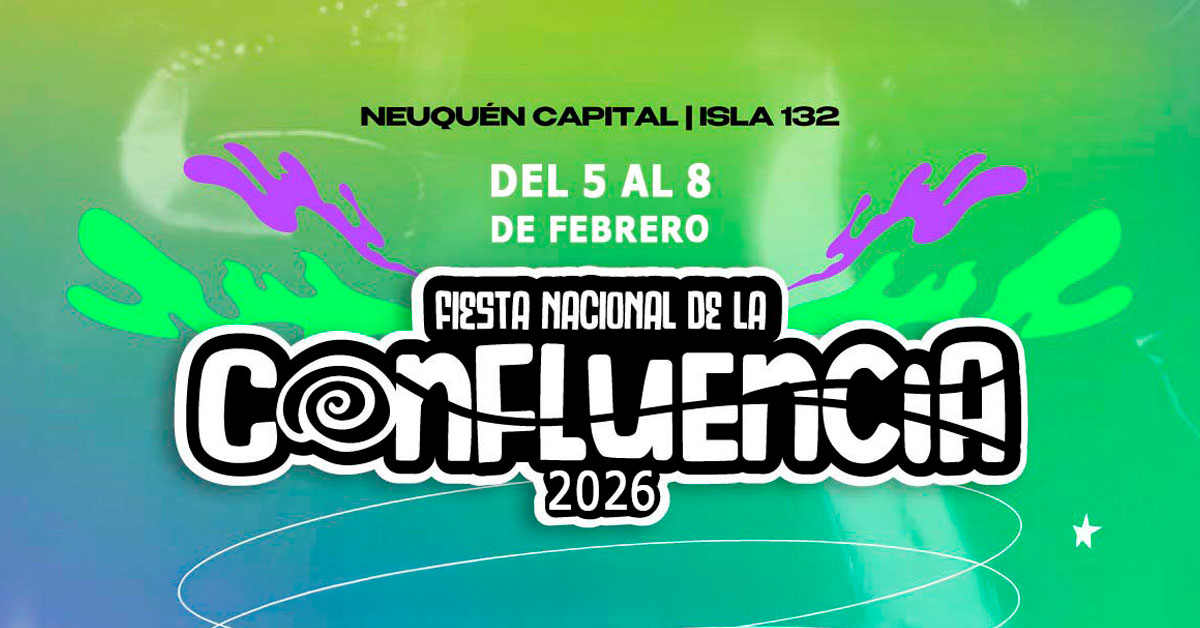Arte oficial de la Fiesta de la Confluencia 2026