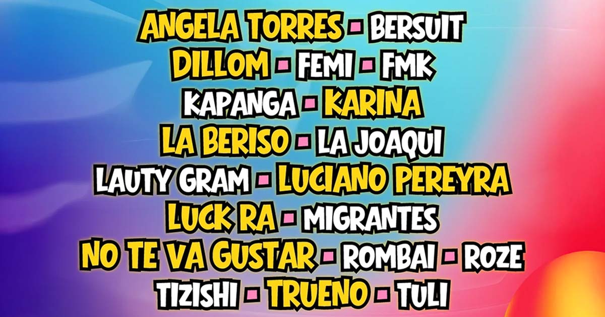 Grilla Artistas Fiesta de la Confluencia 2026