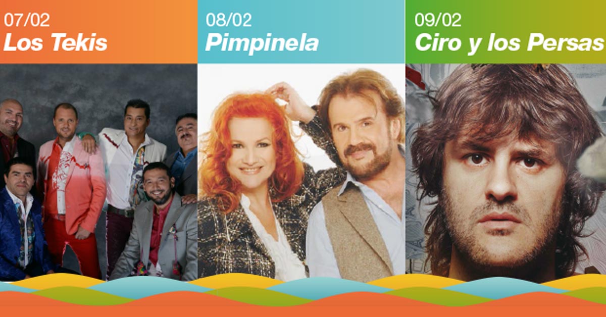 Grilla Artistas Fiesta de la Confluencia 2014 - Los Tekis, Pimpinela y Ciro Y Los Persas